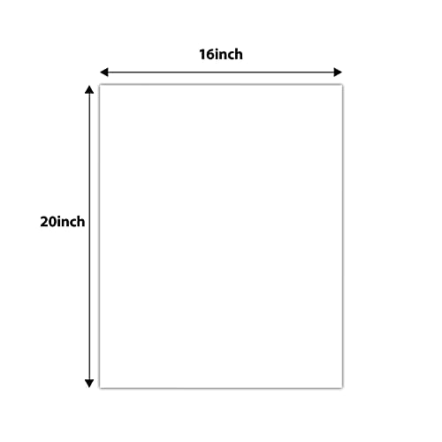 Golden State Art 16x20 White Uncut Picture Mats Matboards, Pack of 10 - size: 16x20
