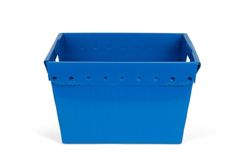 18x13x12" (3 Pack) Space Age Handled Storage Mail Tote, Blue - color: Blue
