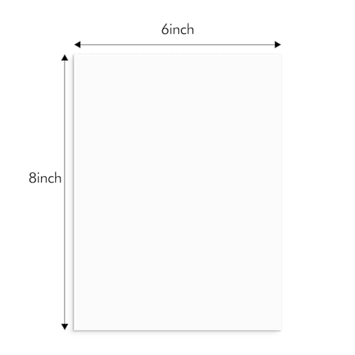 Golden State Art 6x8 White Backing Board, 10 Pack Backer Boards for Prints - size: 6x8