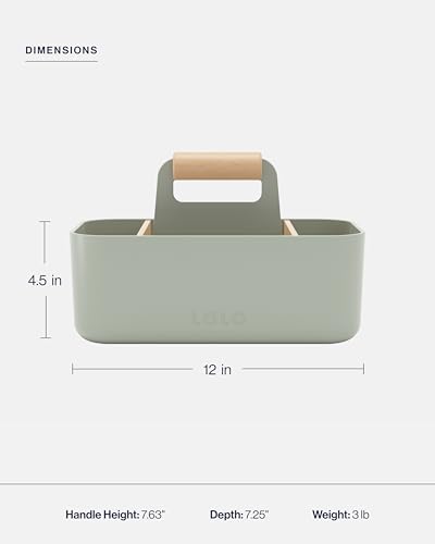 Lalo The Caddy, Multi-Purpose Diaper & Art Organizer, Removable Dividers - color: Sage