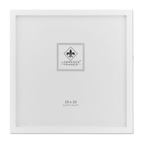 Lawrence Frames 755810 White Wood Picture Frame, 10 by 10-Inch, White - color: White, size: 10x10
