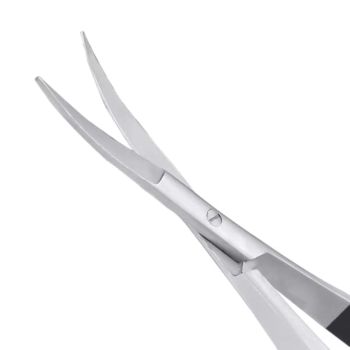 Spring Action Scissors for Applique & Embroidery - Curved, 4.5", Black - color: Black