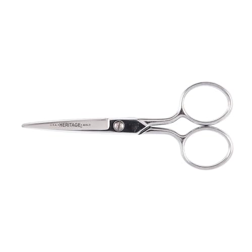 Klein Tools G405LR Scissors, Embroidery Scissor with Large Ring, Great for Sewing, Fabric, Electronics, More, 5-Inch - size: 1 Count (Pack of 1)