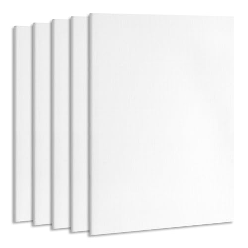 ESRICH Professional Linen Canvas Panels 12x16, 5 Pack Linen Canvas for Painting Primed Acid Free Blank Canvas Boards for Painting for Painters，Artists, - size: Linen canvas-5p12x16in