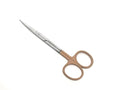 Stainless Steel Iris Dissecting Scissors 4.5", Straight, Fine Point Made of Premium Quality Stainless Steel (Khaki Handle) - color: Khaki Handle