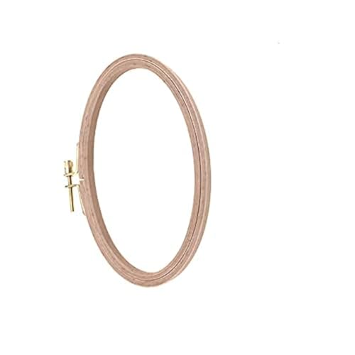BWRMHME Wooden Oval Embroidery Hoops 4 X 6 Inch Wood Cross Stitch Wooden Hoop Handing Embroidery Frame Hoop- 16X10 cm (1PC)