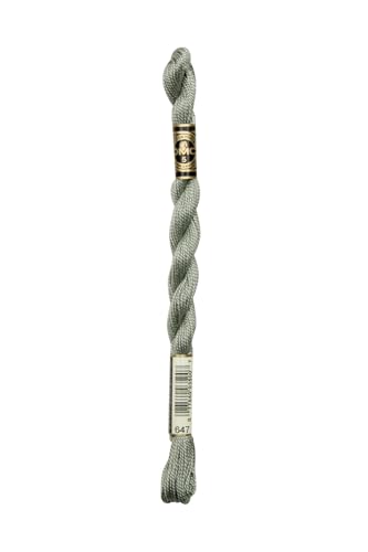 DMC 115 5-647 Pearl Cotton Thread, Medium Beaver Grey, Size 5