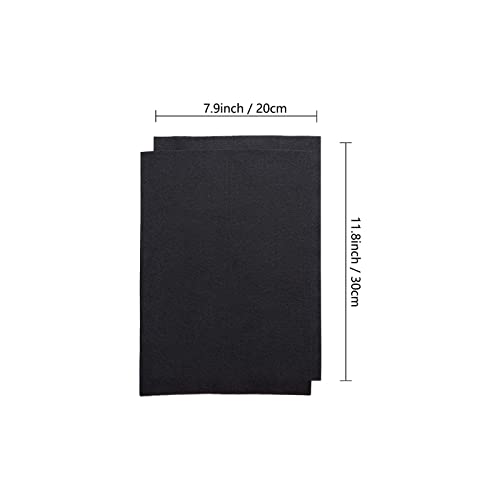 Jtnohx Color Felt Fabric Soft Felt Sheets for Crafts Black 20Pcs 8"x12" - color: Black