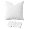 Deconovo Faux Linen Throw Pillow Covers for Sofa and Couch, Hidden Zipper - color: Linen White, size: 18" x 18" (Pack of 4)