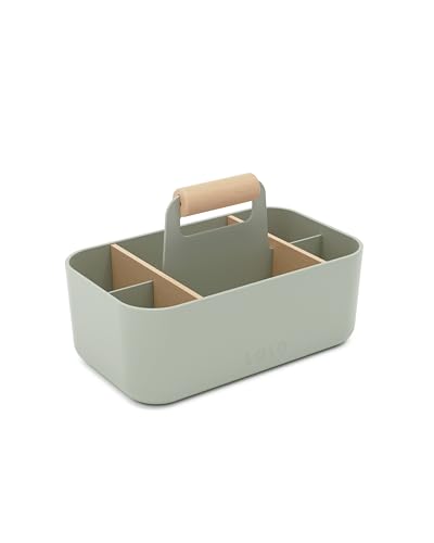 Lalo The Caddy, Multi-Purpose Diaper & Art Organizer, Removable Dividers - color: Sage