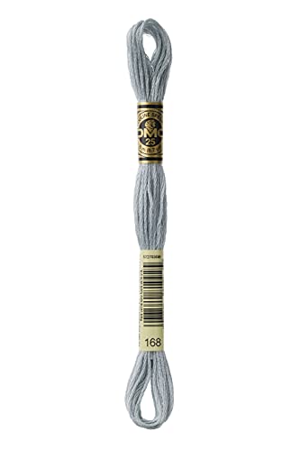 DMC 117-168 Mouline Stranded Cotton Six Strand Embroidery Floss Thread, Very Light Pewter, 8.7-Yard