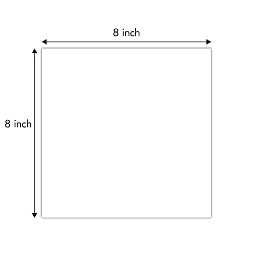 Golden State Art 8x8 White Backing Board, 10 Pack Backer Boards for Prints - size: 8x8
