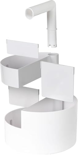 IRIS USA Desk Pencil Organizer |Made in USA| 6 Storage Compartments - White - color: White