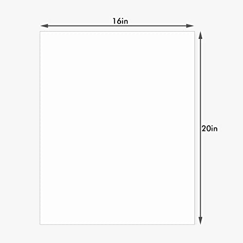 10 Pack 16x20 White Backing Boards, Uncut 16x20 Mat Board - size: white 10pc backings 16x20