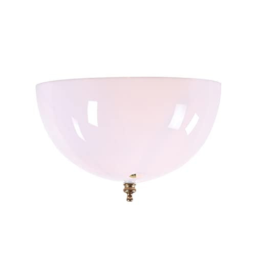 Aspen Creative 28004-15-2, Clip-on Dome Shade in White Finish with Pull Chain Opening, 7 5/8" Diameter x 4" Height, 2 Pack - color: White with Pull Chain Opening - Dome Shade