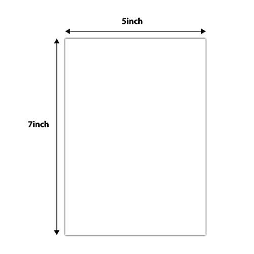 Golden State Art 5x7 White Uncut Picture Mats Matboards, Pack of 10 - size: 5x7