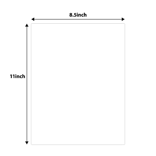 Golden State Art 8.5x11 White Uncut Picture Mats Matboards, Pack of 10 - size: 8.5x11
