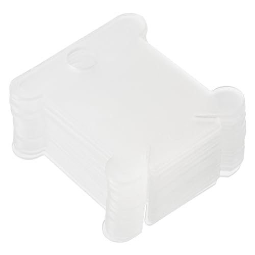 PATIKIL Plastic Floss Bobbins, 100 Pack Thread Cards Cross Cotton for Craft DIY Sewing Storage Case Embroidery, Clear - color: Clear