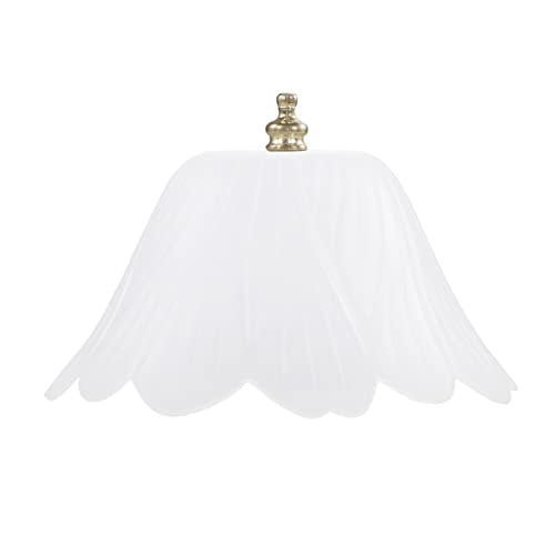 Aspen Creative 28003-15-2, Clip-on Tulip Shade in White Finish, 8" Diameter x 4" Height, 2 Pack - color: White - Tulip Shade
