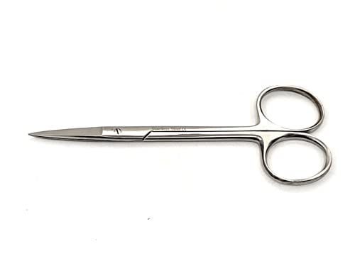 A2Z-IRS01 Stainless Steel Iris Dissecting Scissors 4.5", Straight, Fine Point - color: Silver