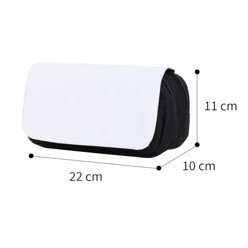Sublimation Blanks Cosmetic Bags Pencil Case Multipurpose DIY Heat Transfer Makeup Bags Toiletry Pouch with Removable Flap for Sublimation - color: Black, size: 2PCS