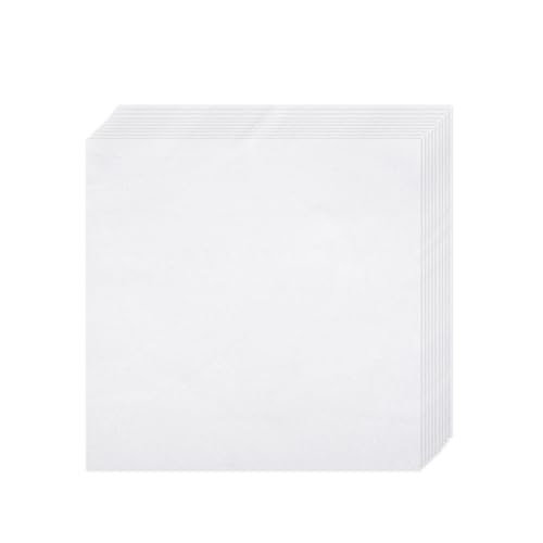 10 PCS White Cotton Embroidery Fabric Cloth (9.8 × 9.8 Inch) - size: 9.8 × 9.8 Inch