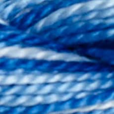 DMC Pearl Cotton Skein Size 5 27.3yd-Variegated Cornflower Blue - color: 93