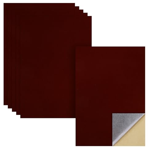 Biaungdo Self Adhesive Felt Sheets, Dark Brown, 6 Pcs, 8 x 12 Inch - color: Dark Brown