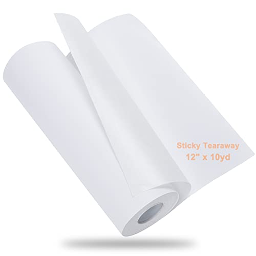 New brothread Sticky Tear Away Embroidery Stabilizer 12" x 10 Yd roll - size: 12" x 10 Yd