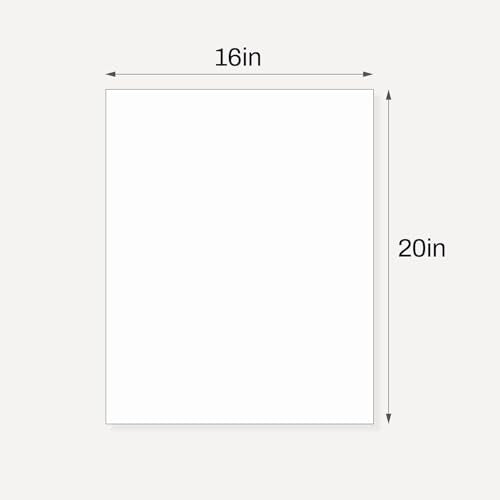 10 Pack Backing Boards, 16x20 Acid-Free Uncut White Mat Boards - size: 16X20