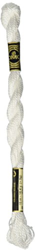 DMC Pearl Cotton Skein Size 3 16.4yd, White - size: 1 Count (Pack of 1)