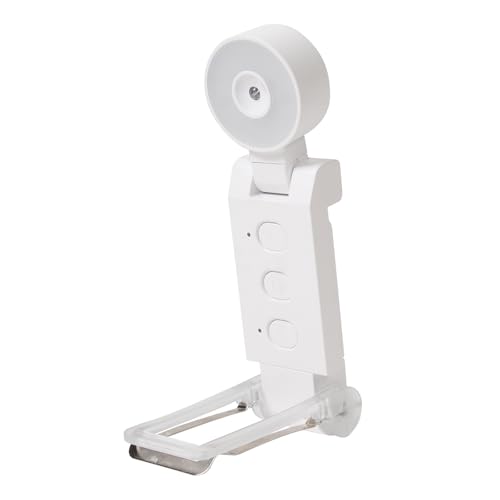 Book Light, USB Rechargeable Clip-On Reading Light with Timer - color: White, size: Round