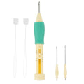 Needle Punch Tool, Embroidery Punch Punch Needle Tool Adjustable Needle Length Embroidery Needle Punch with 3 Sizes Needle Pen Kit Tool,Punch Needle Set for DIY Craft(Yellow+Green) - size: Yellow+green