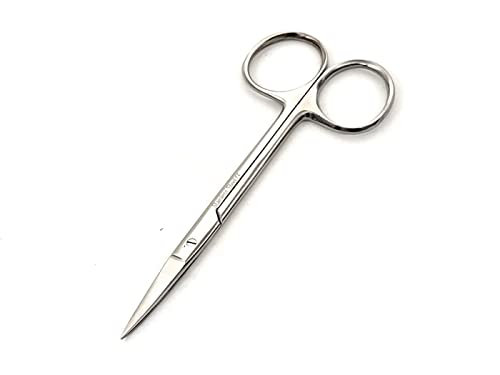A2Z-IRS01 Stainless Steel Iris Dissecting Scissors 4.5", Straight, Fine Point - color: Silver