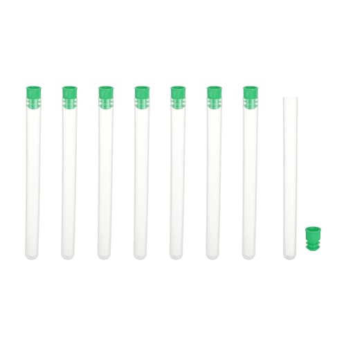PATIKIL 5.7" Length Plastic Sewing Needle Storage Holder, 8 Pcs Portable Embroidery Needle Matte Pin Toothpick Storage Tubes Case for Craft Knitting, Green - color: Green