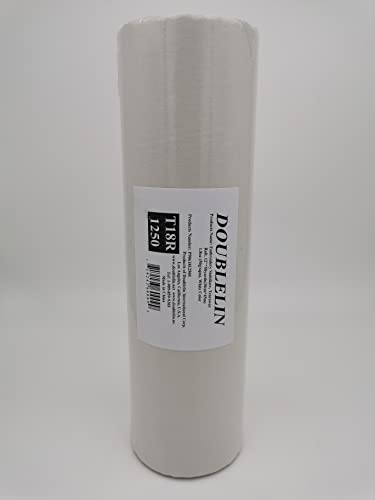 DOUBLELIN 1.8oz Tear Away Stabilizer Roll, White, 12 in x 50 yd - color: Tearaway 1.8oz White, size: 12"x50yd Roll