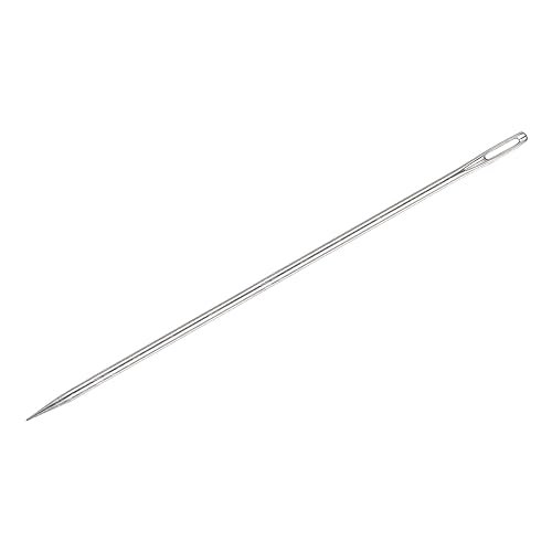 HARFINGTON 6 Inch Upholstery Needles Large Eye Stitching Needles Stainless Steel Straight Hand Sewing Needles for Home Hand Sewing Leather Tapestry Embroidery Tufting Webbing Carpet - size: 6 Inch