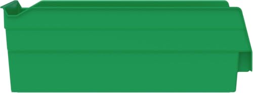 Akro-Mils 30130 Heavy Duty Plastic Shelf Bins, 12"x 6.5"x 4", Green, 12-Pk - color: Green