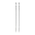 HARFINGTON 2pcs 4 Inch Upholstery Needles Large Eye Stitching Needles Stainless Steel Straight Hand Sewing Needles for Home Hand Sewing Leather Tapestry Embroidery Tufting Webbing Carpet - size: 4in
