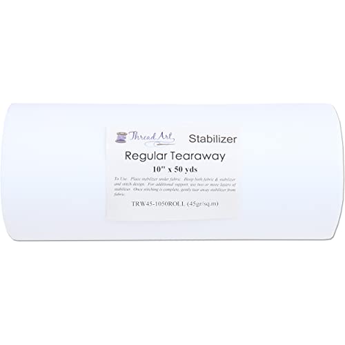 Threadart Sticky Back Embroidery Stabilizer - 1.6 oz 10" x 50 yd roll - size: TEAR-AWAY 10"X50YD ROLL