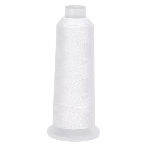 42S/2 Wool Embroidery Thread 1500m Wool & Acrylic Fibers Embroidery Floss Hand Sewing Thread Sewing Machine Kit Needlepoint Thread for Sewing DIY Craft Cross Stitch Threads (White) - color: White