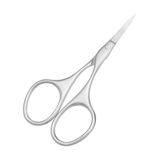 Multicolor Professional Grooming Scissors for Facial Hair Removal - color: Curved Silver Set