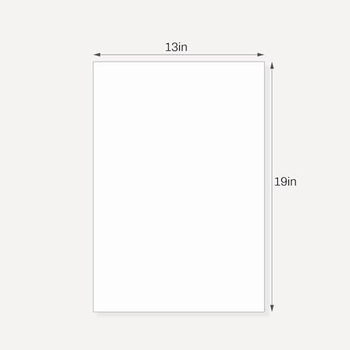 10 Pack Backing Boards, 13x19 Acid-Free Uncut White Mat Boards - size: 13X19