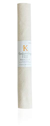 Kimberbell Felt Sheet, Color: Buttermilk, Size: 12 x18, Thickness: 1.4 mm, Iron-Friendly & Machine Washable, Machine Embroidery, Quilting & Sewing - KDKB1235 - color: Buttermilk