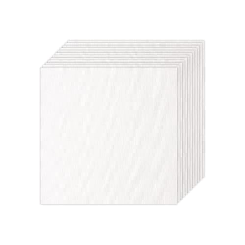 12 PCS Embroidery Fabric, Pre-Cut White Cotton Embroidery Cloth Fabric for Home Decoration & Sewing DIY Crafts (5.9 Inch x 5.9 Inch) - color: White, size: 5.9 x 5.9 inch