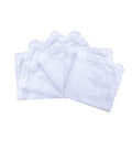 MileyMarla Ladies Embroidery Cotton White Handkerchiefs Lace Wedding Hankies - color: Zw-6pcs