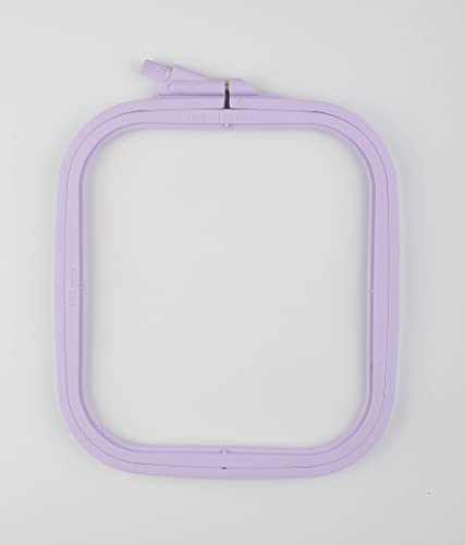 Nurge Square Embroidery Hoop - Plastic Cross Stitch Frame for Needlepoint & Embroidery - Adjustable Craft Hoop - Lilac - No:2 (Small) - color: Lilac, size: No:2 (Small)