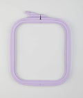 Nurge Square Embroidery Hoop - Plastic Cross Stitch Frame for Needlepoint & Embroidery - Adjustable Craft Hoop - Lilac - No:2 (Small) - color: Lilac, size: No:2 (Small)