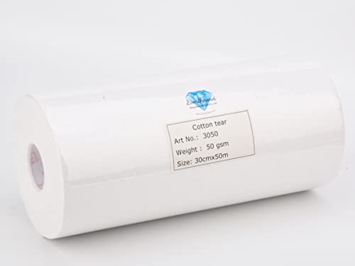 Simthread Tear Away Embroidery Stabilizer Backing - 1.8 Ounces Medium Weight 12" x 50 Yards/Roll for Machine Embroidery - size: 12"x50Y Roll