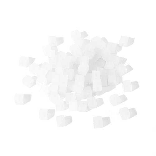 BEADIA Natural White Agate Square Stone Beads 4x4mm 85pcs Cube Loose Semi Gemstone Beads for Jewelry Making Design - color: White Agate